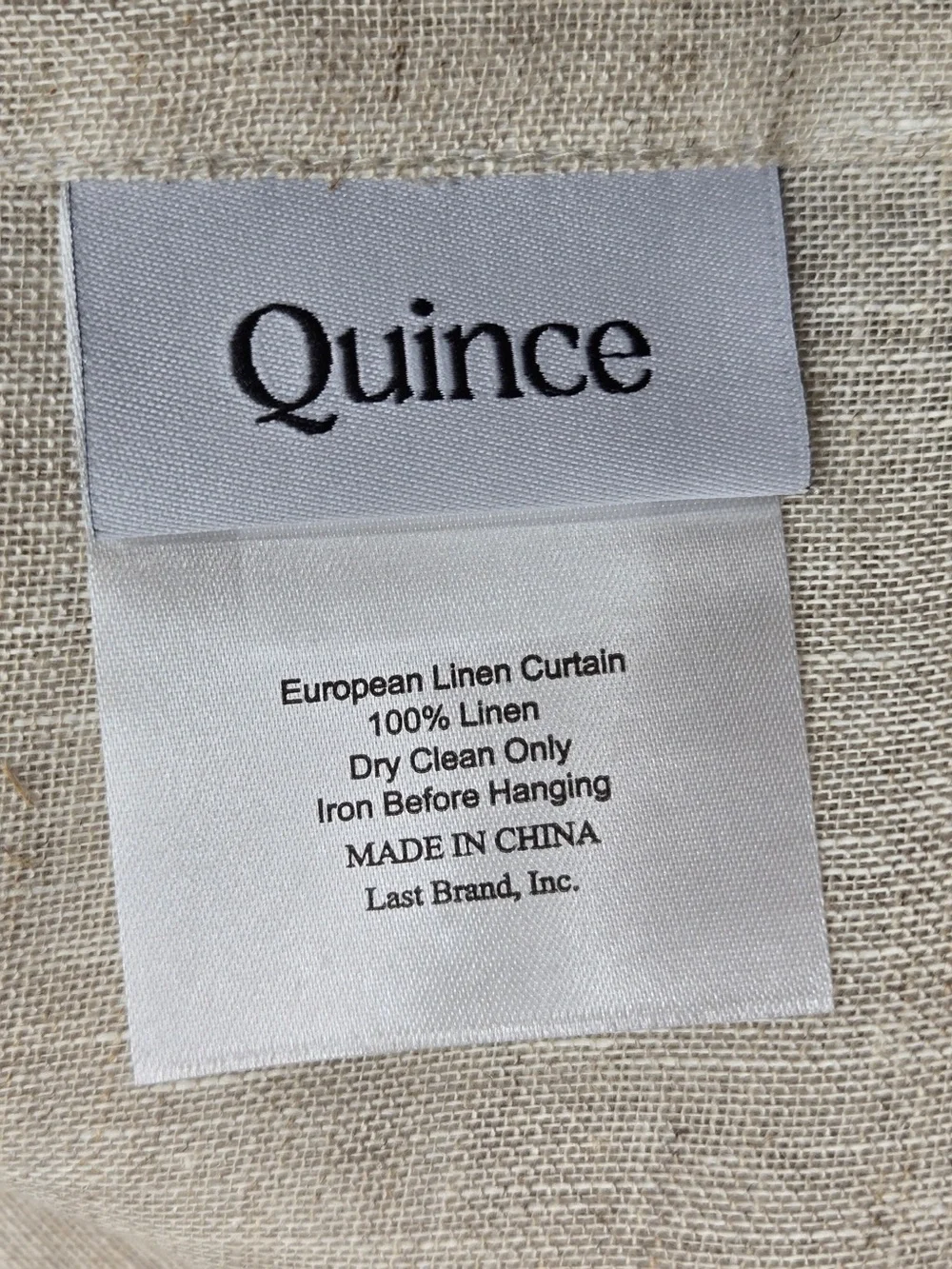 NWT QUINCE Set Of 2 48x96 European Linen Sheer Curtains Flax 0054
